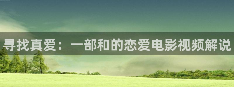 茄子视频色版：寻找真爱：一部和的恋爱电影视频解说